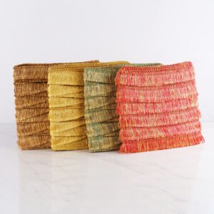 Renda Rumbai Poliester Premium – Renda Fringe Polos & Kombinasi Warna Hiasan Gorden, Sofa & Taplak Meja