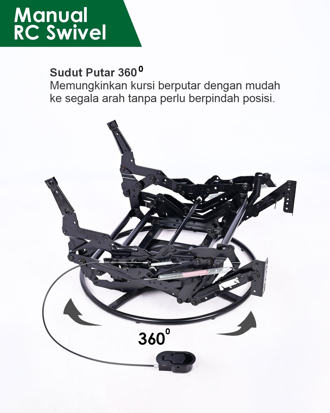 RC Sofa 1 Dudukan - Manual Swivel - Image 3