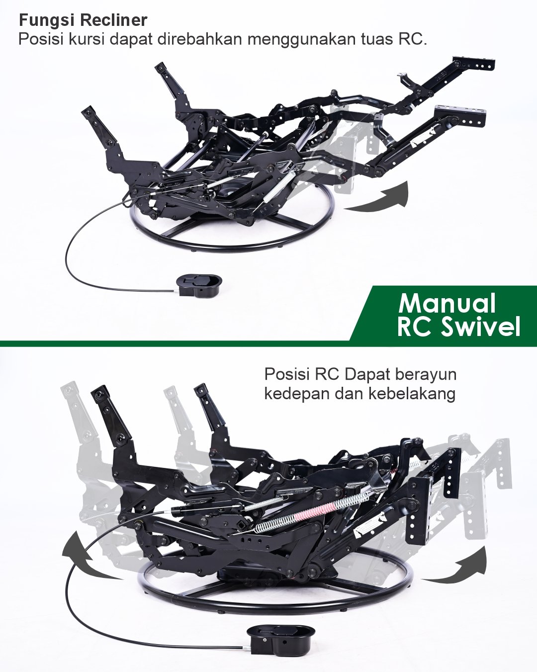 RC Sofa 1 Dudukan - Manual Swivel - Image 6