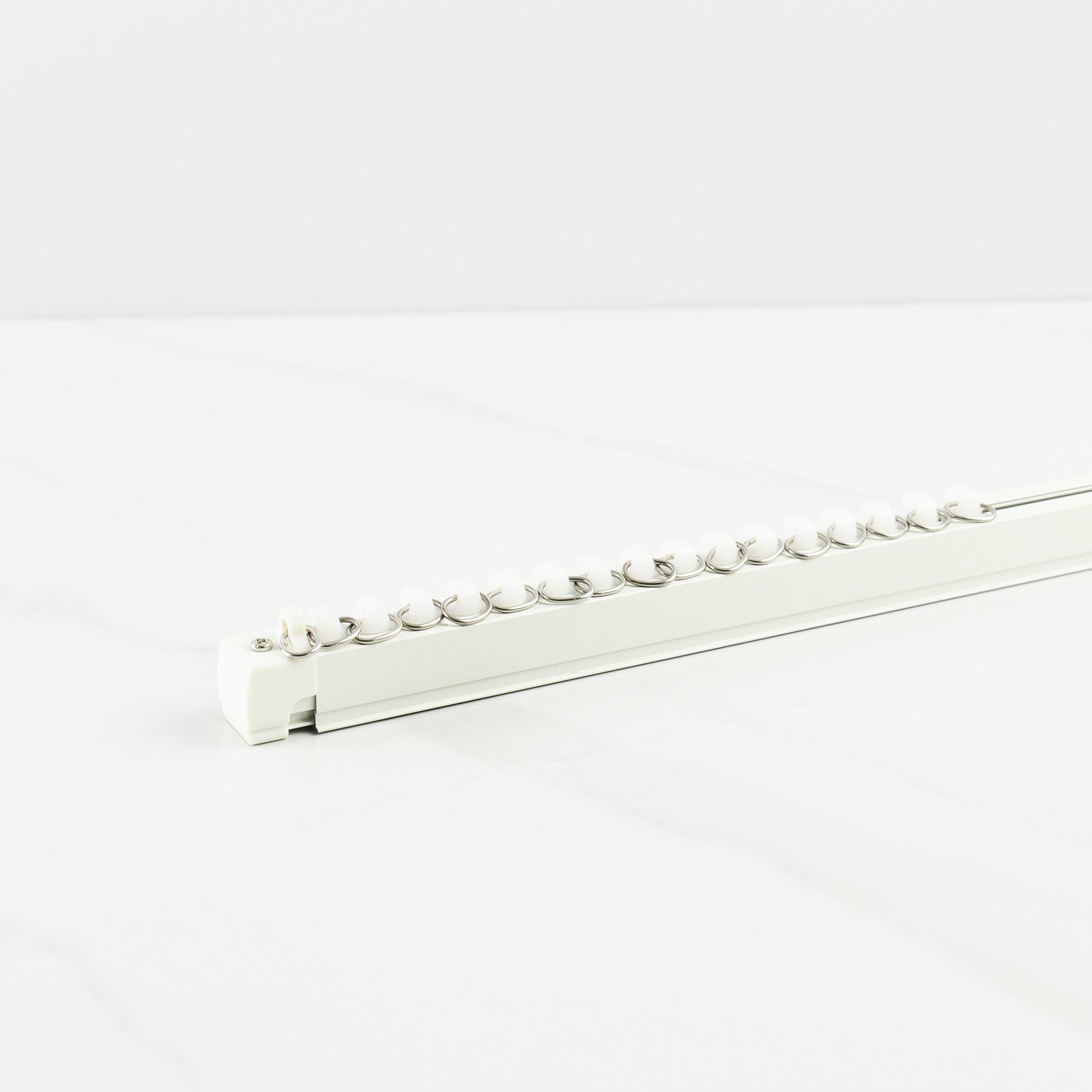Rell Vitrase Aluminium Premium – Set Rel Batang Vitrase Gorden Teleskopik Single & Double - White - Image 4